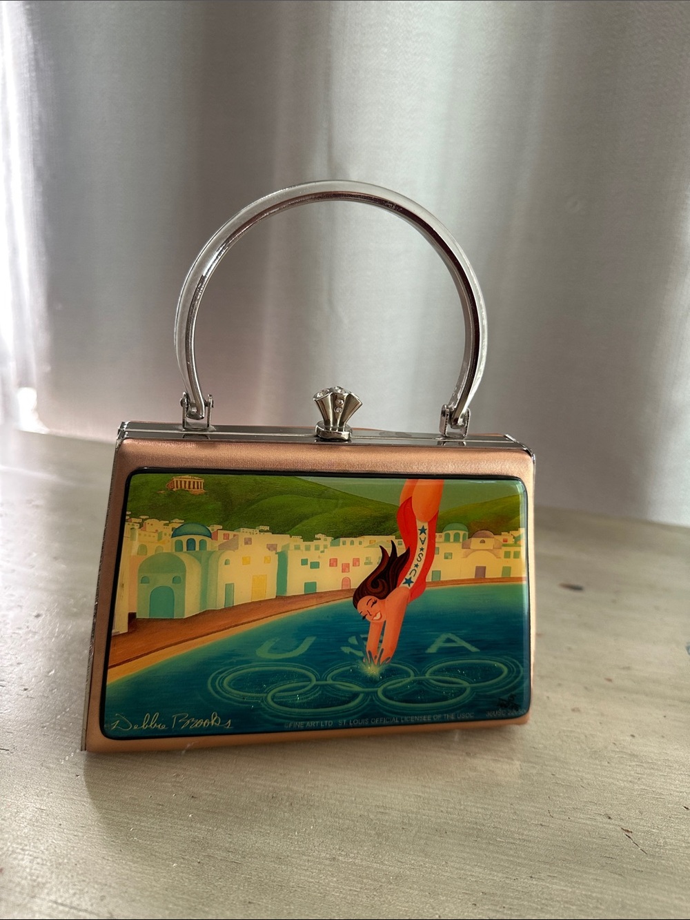 Vintage Debbie Brooks St. Louis Licensee of the USOC Clutch